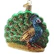 Old World Christmas Glass Ornament Proud Peacock #160744