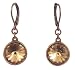 Earrings - E435 - Rivoli Style - Swarovski (TM) Crystal set into Copper Backing ~ Light Colorado Topaz