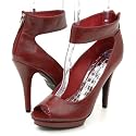 Anne Michelle Immortal09 Platform Pumps Red
