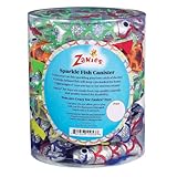 Favor Zanies 3-Inch Sparkle Fish Cat Toy Canister, 68-Pack