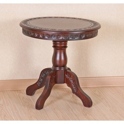 Carved Wood Round Table