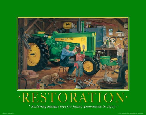 John Deere Tractor Motivational Poster Art Print 11x14 Toys Charles Freitag Wall Decor Pictures