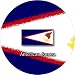 58mm Round Badge Style Fridge Magnet American Samoa Flag