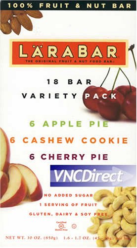 LARABAR Variety Pack - 6 Apple Pie, 6 Cashew Cookie, 6 Cherry Pie by Humm Foods
