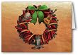 Western Chili Pepper Wreath Christmas Card 12 cards/ 13 envelopes