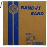 BAND-IT C20699 201 Stainless Steel Bright Annealed Finish Band, 3/4" Width X 0.030" Thick, 100 Feet Roll