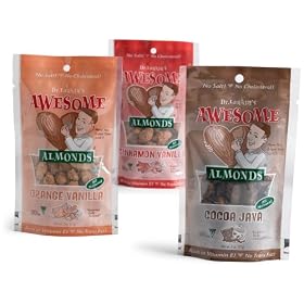 Dr. Lankin's Awesome Almonds� Variety Pack (Cocoa Java, Cinnamon Vanilla, Orange Vanilla),  2-Ounce Bags (Pack of 12)