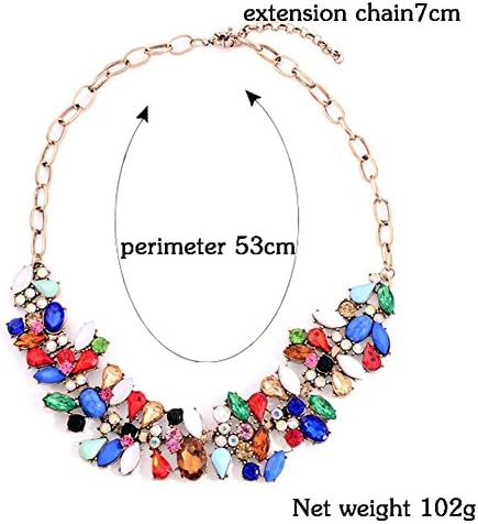 Women's Vogue Creative Maggey Beaded Flower Sham Color Focus Jelwery Necklace Multicoloured 42cm/16.5inch