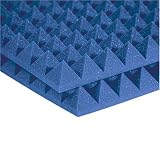 Auralex 2PYR24BLU 2 Studiofoam Pyramid Panels in Blue 12-2'x4'x2 panels