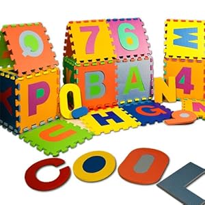 Puzzle enfant en bas âge en mousse 86 pièces alphabet chiffre tapis