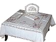 Square Table Linens and Napkins Cotton Embroidered