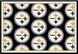 Pittsburgh Steelers 7' 8" x 10' 9" Team Repeat Area Rug (Black)
