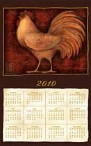 Proud Rooster - Towel 2010 Linen Towel Calendar
