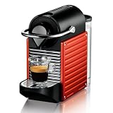 Nespresso Pixie Red YY1202 Krups  - Cafetera monodosis (19 bares, Apagado autom�tico, Sistema calentamiento r�pido), Color rojo