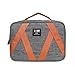 BUBM Toiletry Bag-Portable Travel Kit Organizer with Hanging Hook for Women Cosmetic Makeup and Men Shaving Kit, Large Capacity and Multifunctional, Gray and Orange
