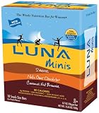 Luna Minis, Variety Pack (Nuts Over Chocolate, S'mores, & Caramel Nut Brownie), 1-Ounce Bars (Pack of 36)