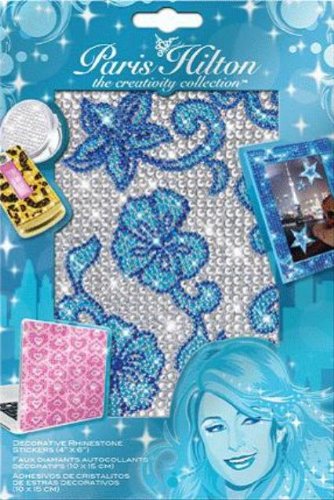 Rhinestone Pattern Sheets: Blue Flowers