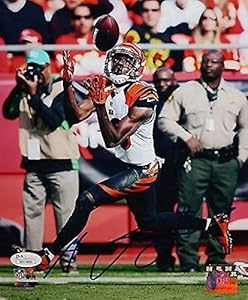 A.J. Green Signed Photo - AJ 8x10 Vertical Catching W - JSA Certified - Autographed NFL Photos