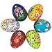 Set of 6 Garden Flowers Wooden Pysanky Ukrainian Easter Eggs Pysanky 3 Inches