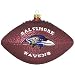 Scottish Christmas Baltimore Ravens Glass Football Ornament