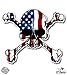 American Flag Skull With Crossbones - 3