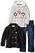Kids Headquarters Little Boys' Black Jacket with Hooded Tee and Pants