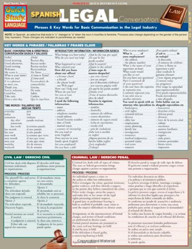 spanish legal conversation quickstudy academic