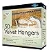 Closet Complete Supreme Quality, Heavyweight, 85-gram, Virtually-Unbreakable Velvet, Ultra-Thin, Space Saving, No-Slip Suit Hangers, 360° Spinning Chrome, 50, Camel, Count