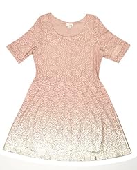 Short Sleeves Metallic Lace  Dress