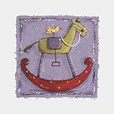 Rocking Horse by Wilma Sanchez poster print,12 in. x 11.6 in.