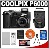 Nikon Coolpix P6000 Digital Camera, Black - Refurbished by Nikon U.S.A.