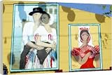 Mural paintings celebrating La Feria de Malaga (Malaga Festival) - 40 Inch Canvas Print (101cm) by Robert Harding