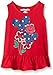 Kidtopia Girls' Sleeveless Peplum Top with Flowers and Butterfly