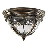 By Quorum-Pemberton Collection Bronze Patina Finish 1 Light Ourdoor Flush