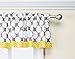 Dots/Pin Stripes Grey/Yellow Window Valance