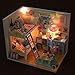 Cuteroom Wood Dollhouse Miniature Kit DIY Doll House Room with Furniture Cover Toy Artwork Gift- Young Memory