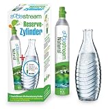 SodaStream 1100065490 Reserver-Zylinder und SST 60 Liter Zylinder, inklusiv Glaskaraffe