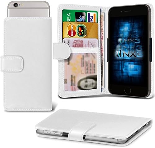 (White) YU Yunique Adjustable Spring Wallet ID Card Holder Case Cover ONX3