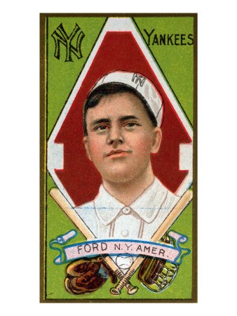 New York City, NY, New York Yankees, Russell Ford, Baseball Card Premium Poster Print, 24x32