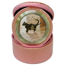 Click here to buy Limited Edition Violano Jewelry Case Travel Alarm Clock Black and White Cat by Old Dog Tricks.