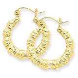 10k Polished Hollow Classic Earrings