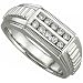 0.33 Ct.T.W. Round Brilliant Cut Diamonds, 14Kt. White Gold. Men's Diamond Ring