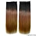 Black to golden brown to strawberry blonde three Colors Ombre hair extension, Synthetic Hair extensions UF205