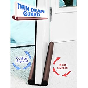 Twin Draft Guard Door/Window Energy Saving As Seen On TV (Brown)