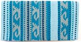 Mayatex Saddle Blanket - Wool Del Mar - Blue Ice and Turquoise