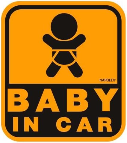 Safety sign BABY IN CAR magnet sticker outside the bonded magnet SF-32