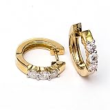 0.75 Carat 14KYG Diamond Hoop Earrings