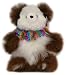 Alpaca Bear. Genuine Multi Colored Alpaca Teddy Bear With Multi Colored Bells Collar. 14 Inches high.