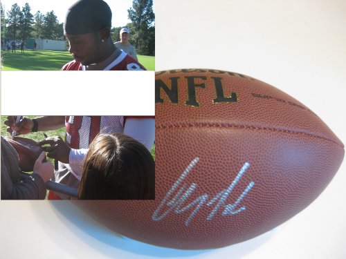 ANQUAN BOLDIN,RAVENS,CARDINALS,FSU,SIGNED,AUTOGRAPHED,NFL FOOTBALL,WITH PROOF + COA