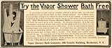 1902 Ad Vapor Shower Bath Company Tub Curtain Antique - Original Print Ad